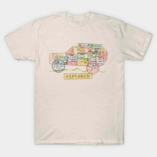 Passport Truck Explorer T-Shirt by Bomb171